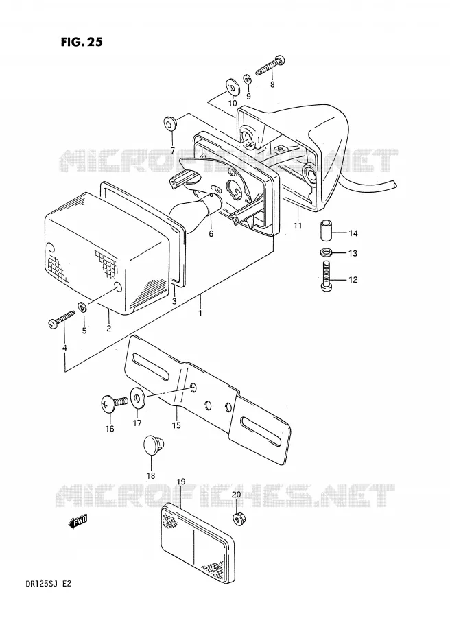 ACHTERLICHT Suzuki MOTO 125 DR 1987  DR125SH(E2)