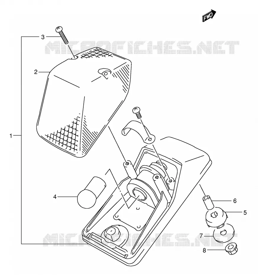 ACHTERLICHT Suzuki MOTO 350 DR 1992  DR350N(E1)