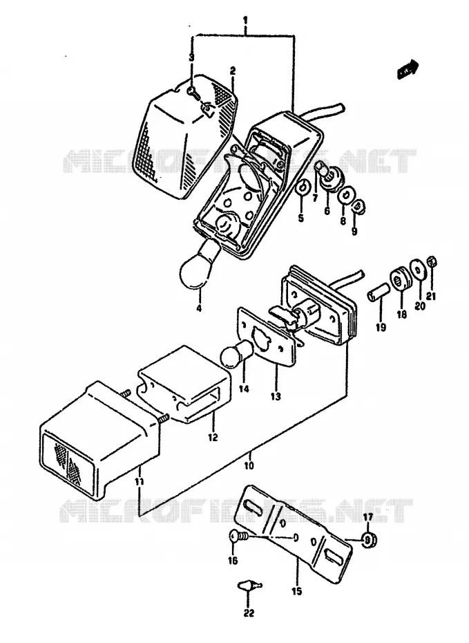 ACHTERLICHT Suzuki MOTO 650 DR 1992  DR650RN(N/P/R)