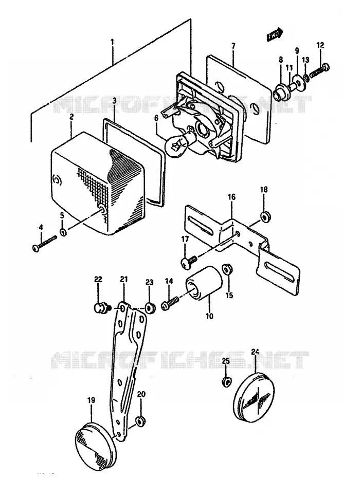 ACHTERLICHT Suzuki MOTO 750 DR 1988  DR750SJ(J/K)