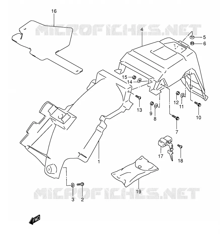 ACHTERSPATBORD Suzuki MOTO 200 DR 2002  DR200SEK2(E3/E28)