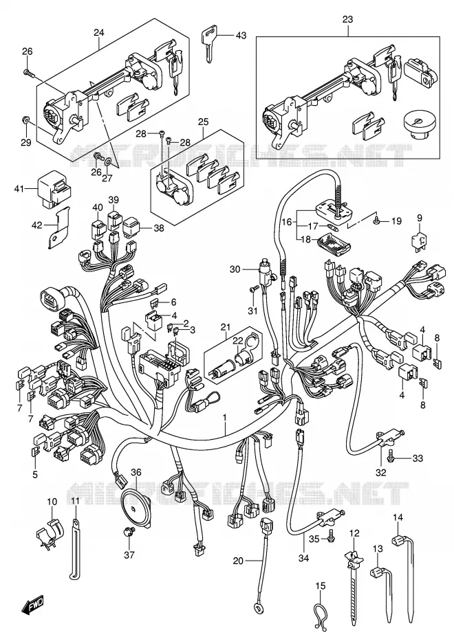 BEDRADING (AN650AK4) Suzuki SCOOTER 650 BURGMAN 2004  AN650K4(E2)