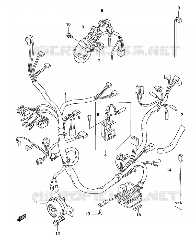 BEDRADING (MODELE K1/K2) Suzuki SCOOTER 50 KATANA 2003  AY50K3(P19)