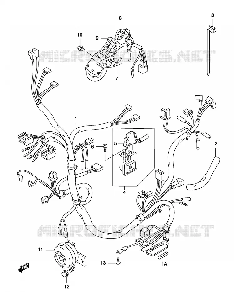 BEDRADING (MODELE K3/K4) Suzuki SCOOTER 50 KATANA 2003  AY50WSK3(P19)