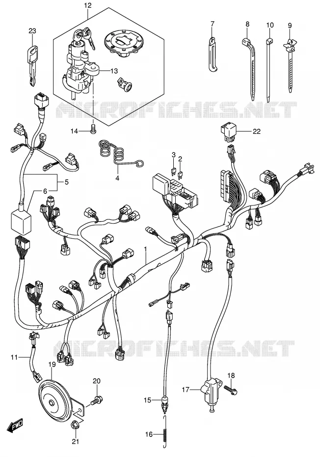 BEDRADING (MODELE K5/K6 E2,E19) Suzuki MOTO 650 V-STROM 2006  DL650K6(E2)