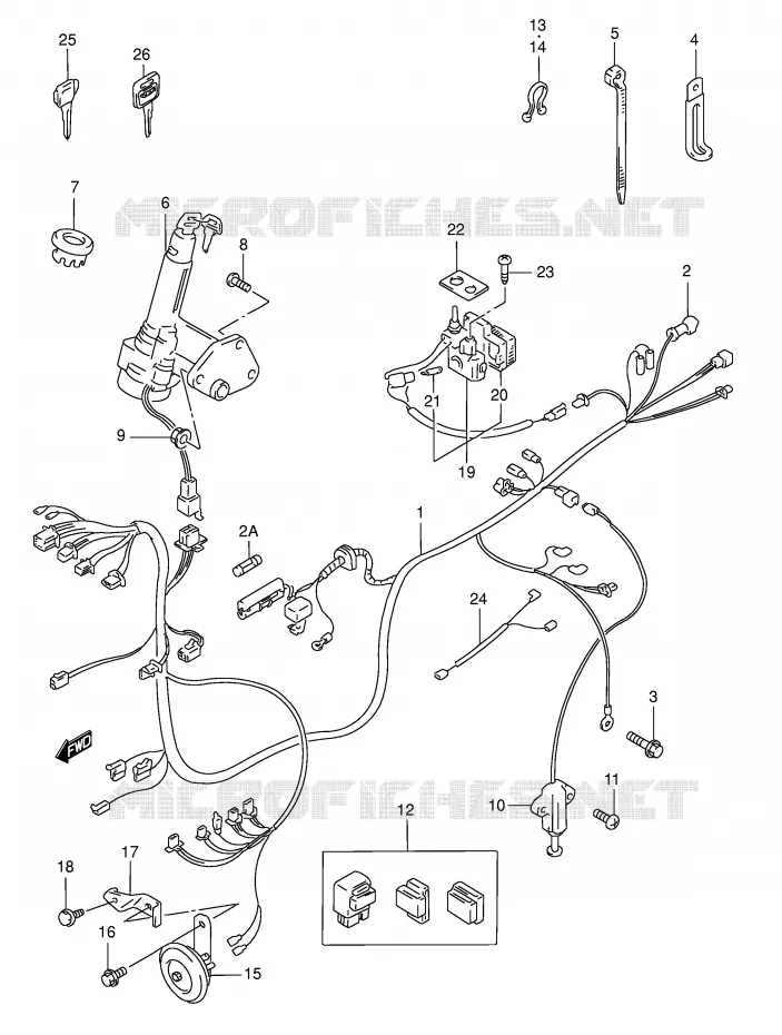 BEDRADING (MODELE S/T/V/W/X) Suzuki SCOOTER 125 BURGMAN 2000  AN125UY(E2)