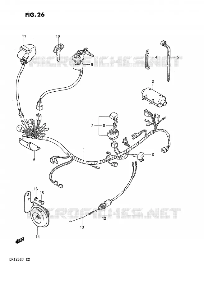 BEDRADING Suzuki MOTO 125 DR 1988  DR125SJ(E2)