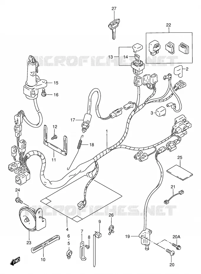 BEDRADING Suzuki MOTO 200 DF 1996  DF200ET(E24)