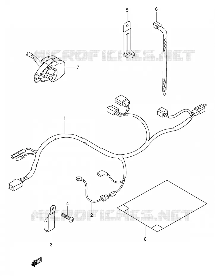 BEDRADING Suzuki MOTO 350 DR 1994  DR350R(E1)