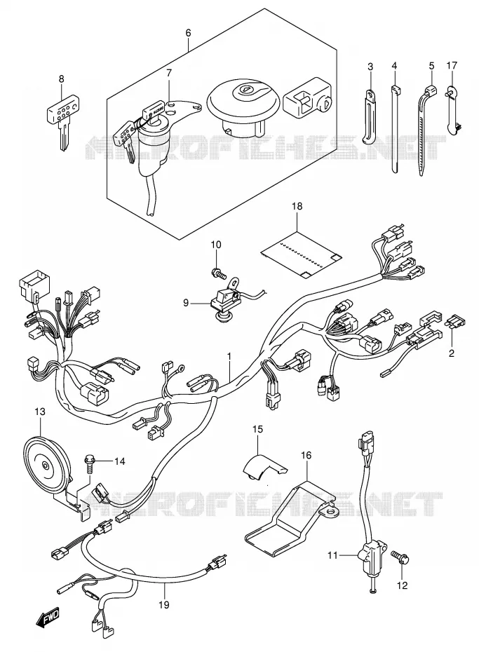BEDRADING Suzuki MOTO 400 DR-Z 2003  DR-Z400SK3(E2)
