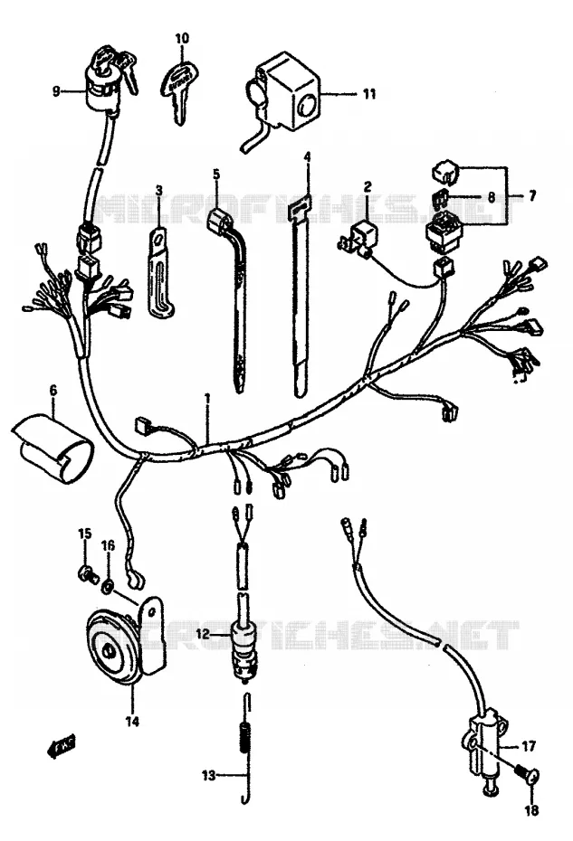 BEDRADING Suzuki MOTO 600 DR 1989  DR600SUK(E2)