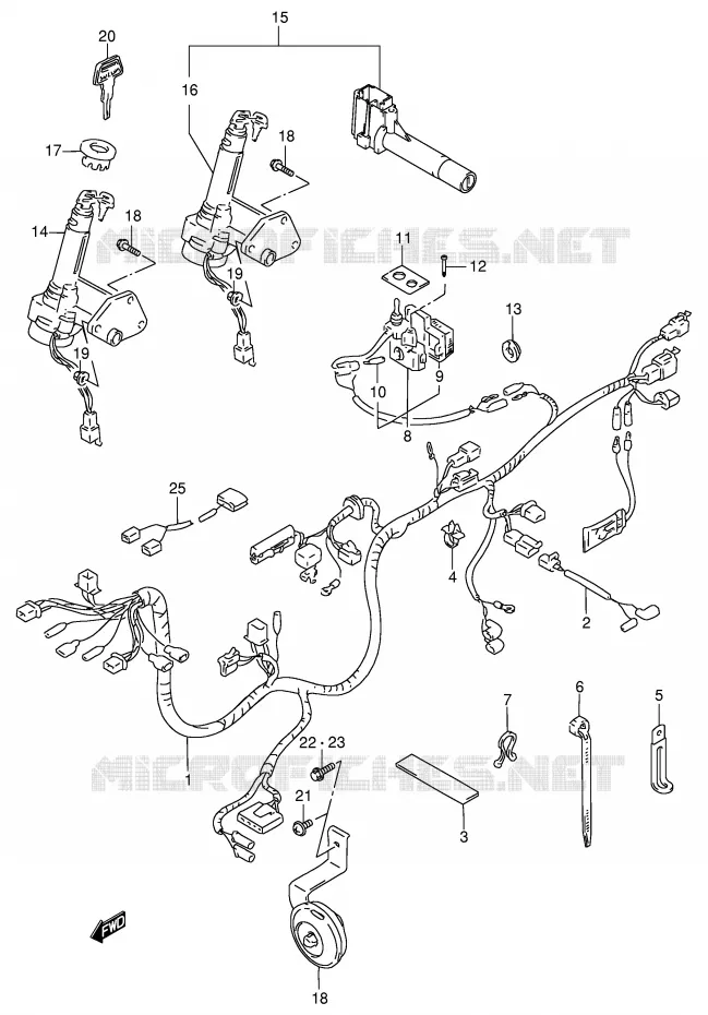 BEDRADING Suzuki SCOOTER 100 ADDRESS 1999  AG100X(E71)