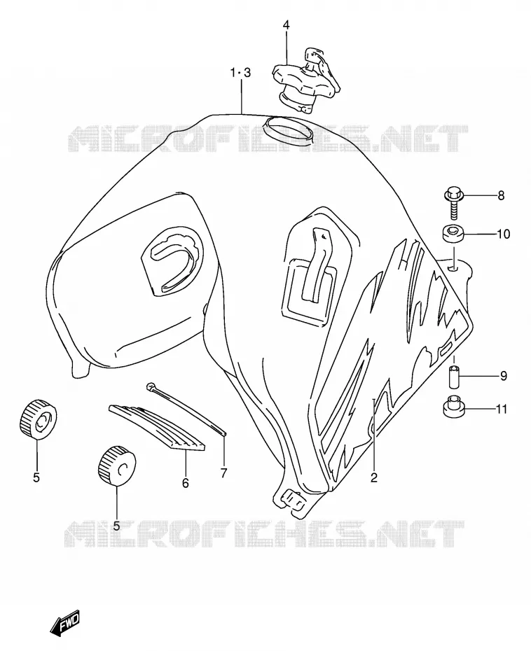 BENZINETANK (MODELE N/P/R/S) Suzuki MOTO 650 DR 1996  DR650RSET(E4)