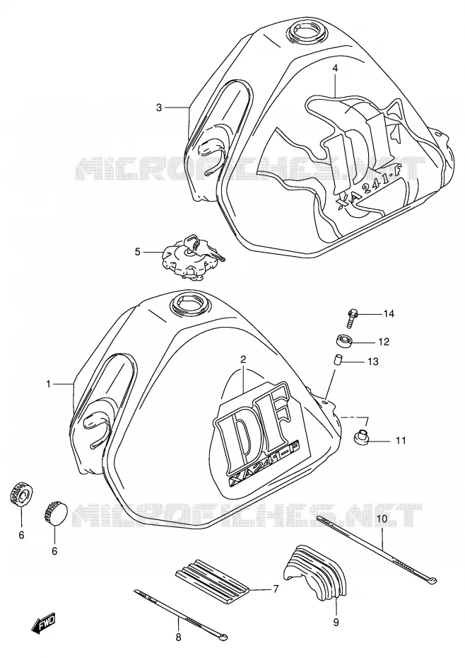 BENZINETANK (MODELE Y) Suzuki MOTO 125 DF 2000  DF125EY(E4)