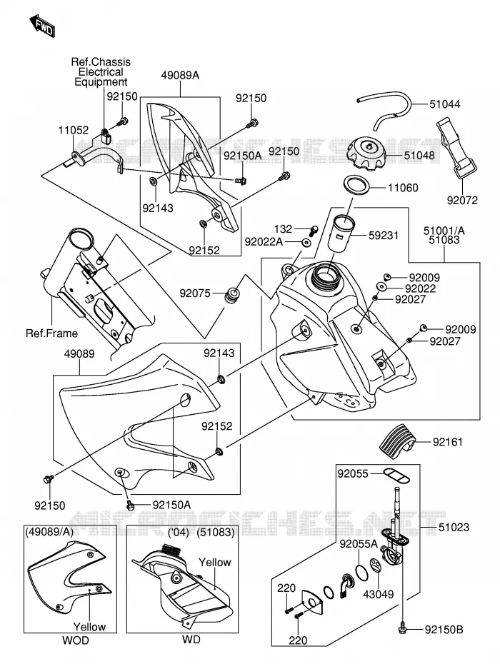 BENZINETANK Suzuki MOTO 110 DR-Z 2005  DR-Z110K5(E24)
