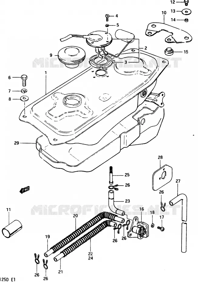 BENZINETANK Suzuki SCOOTER 125 CS 1983  CS125D