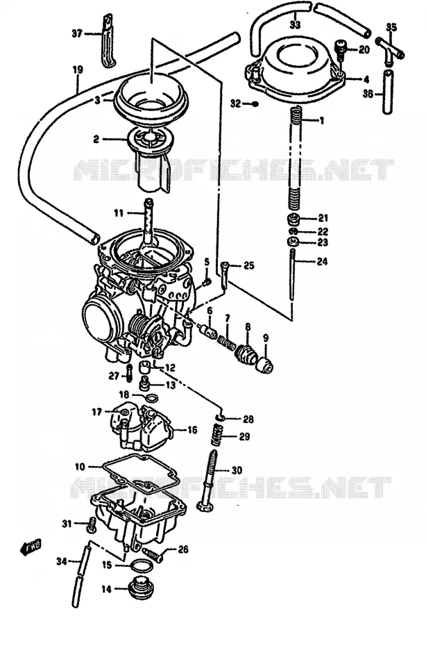CARBURATOR (E18) Suzuki MOTO 650 DR 1992  DR650RN(N/P/R)