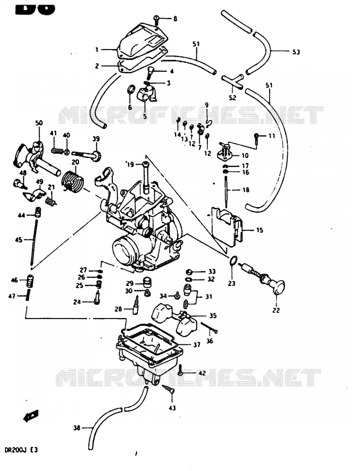 CARBURATOR Suzuki MOTO 200 DR 1987  DR200H(G/H/J)