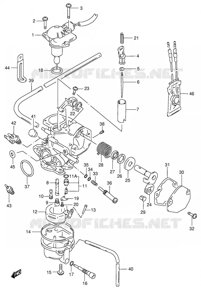CARBURATOR Suzuki SCOOTER 100 ADDRESS 1991  AG100M(E71)