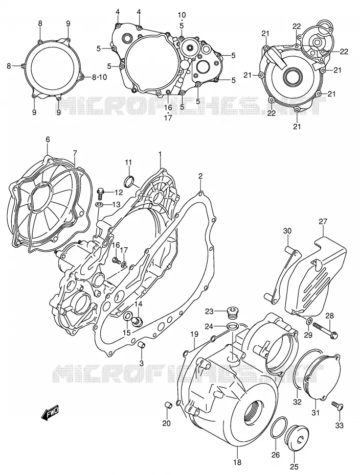 CASING (DR-Z400EY/EK1/EK2/EK3/EK4) Suzuki MOTO 400 DR-Z 2000  DR-Z400Y(E1)