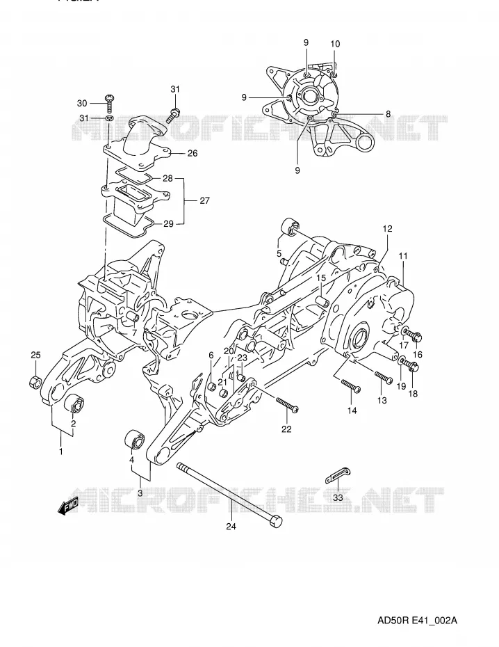 CASING (MODELE K E6) Suzuki SCOOTER 50 AD 1994  AD50R(E41)