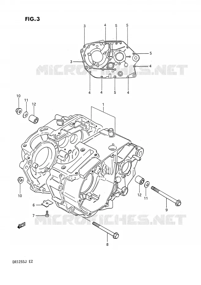 CASING Suzuki MOTO 125 DR 1988  DR125SJ(E2)