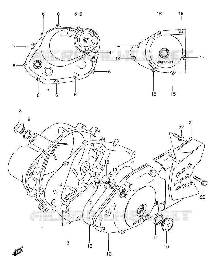 CASING Suzuki MOTO 200 DF 1996  DF200ET(E24)