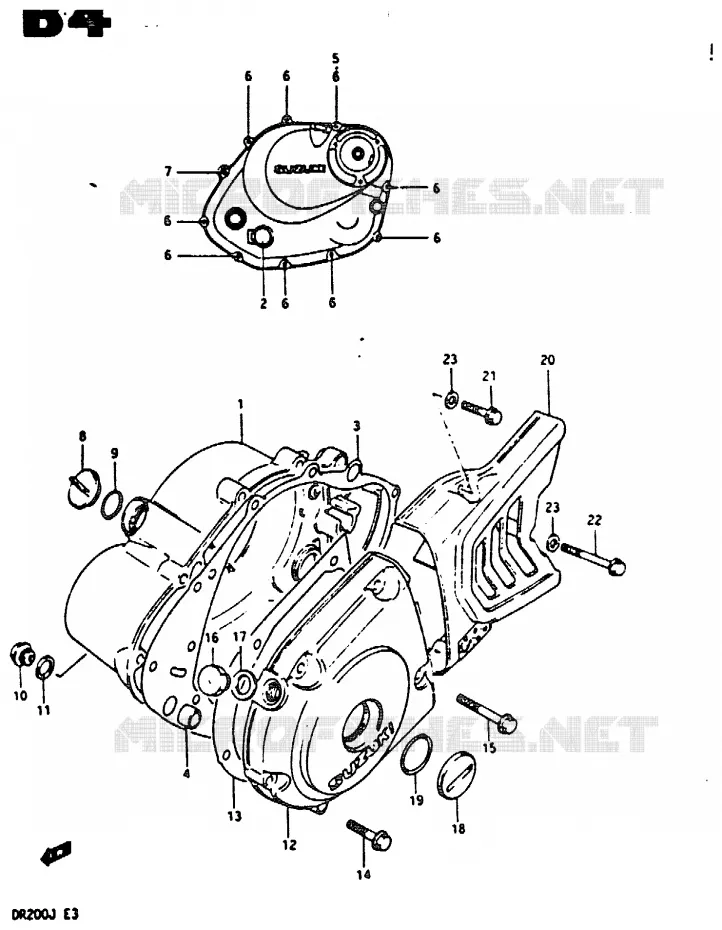 CASING Suzuki MOTO 200 DR 1988  DR200J(G/H/J)