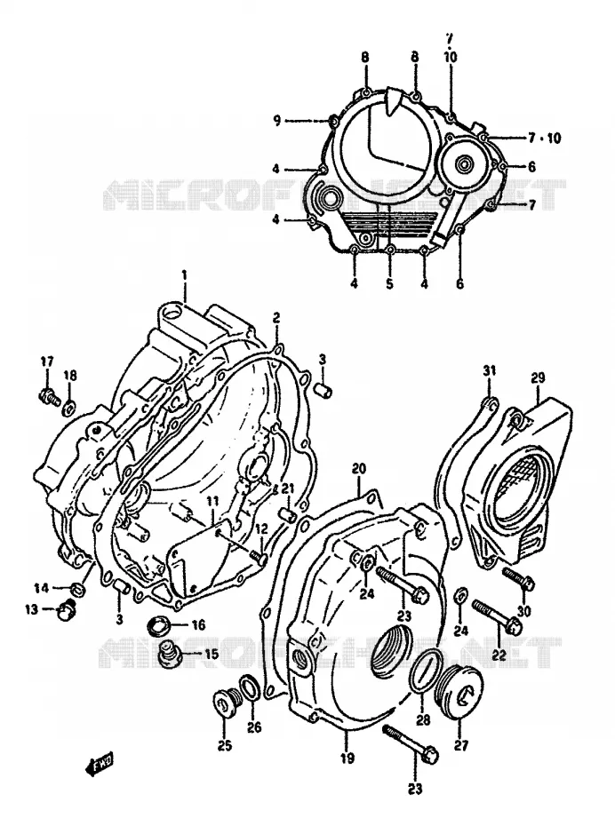 CASING Suzuki MOTO 350 DR 1993  DR350SUP(L/M/N/P/R)