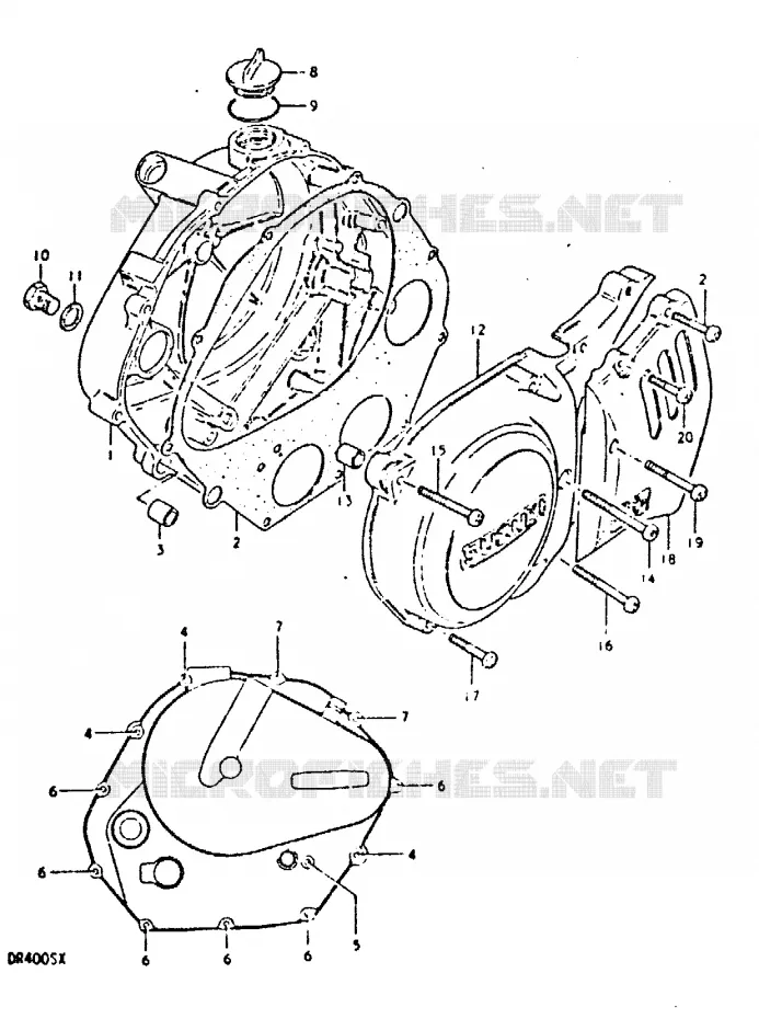 CASING Suzuki MOTO 400 DR 1980  DR400ST(T/X)