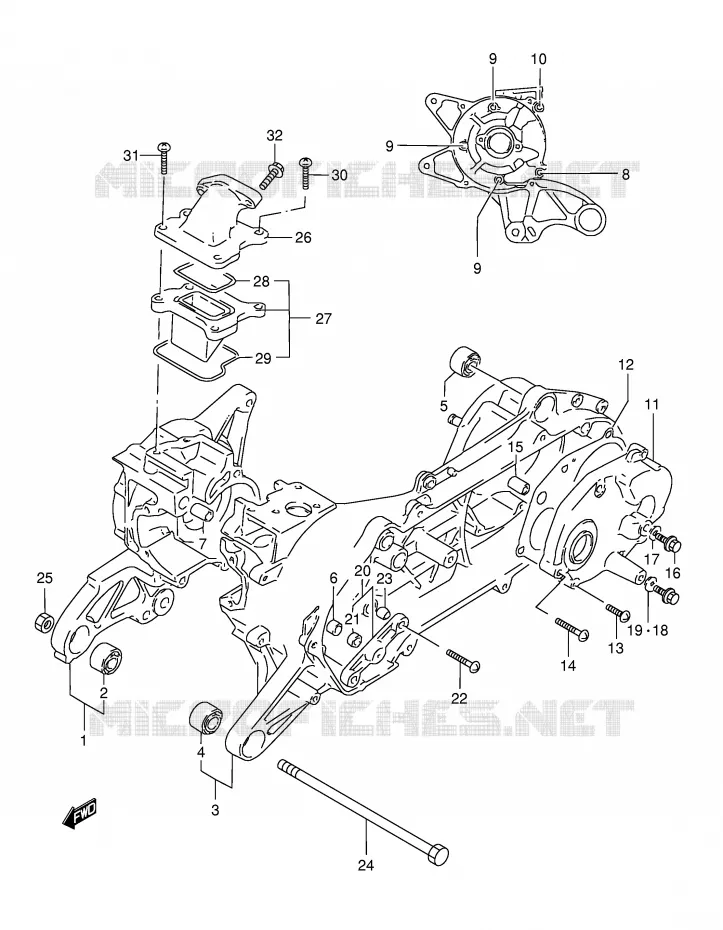 CASING Suzuki SCOOTER 50 AE 1994  AE50KR(E1)
