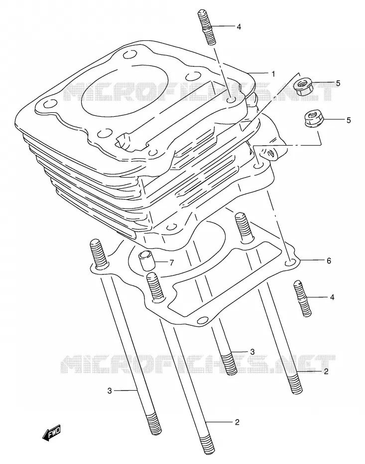 CILINDER Suzuki MOTO 200 DF 1998  DF200EW(E24)