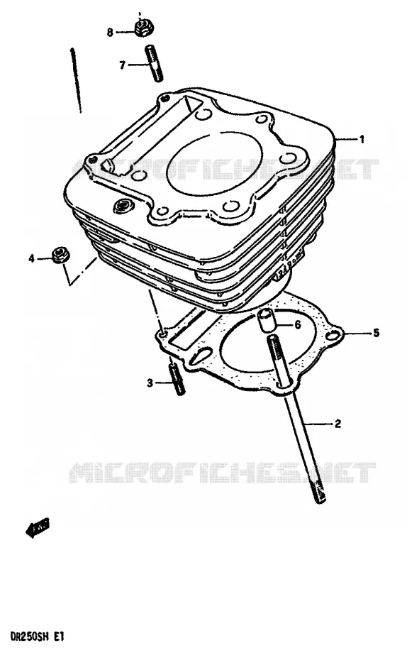 CILINDER Suzuki MOTO 250 DR 1987  DR250SH(E/F/G/H)
