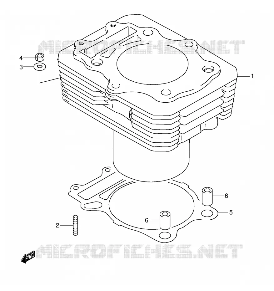 CILINDER Suzuki MOTO 350 DR 1992  DR350N(E3)