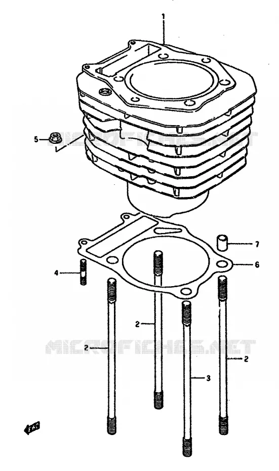 CILINDER Suzuki MOTO 600 DR 1986  DR600SUG(E2)