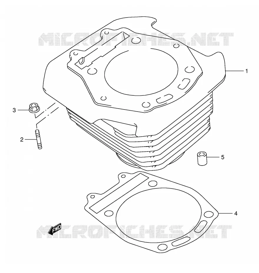 CILINDER Suzuki MOTO 650 DR 2003  DR650SEK3(E3/E28)
