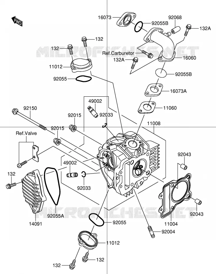 CILINDERKOP Suzuki MOTO 110 DR-Z 2003  DR-Z110K3(E28)