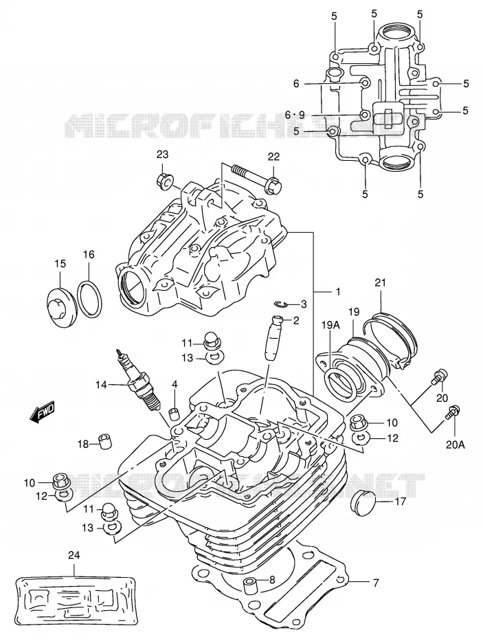 CILINDERKOP Suzuki MOTO 125 DF 2000  DF125EY(E4)