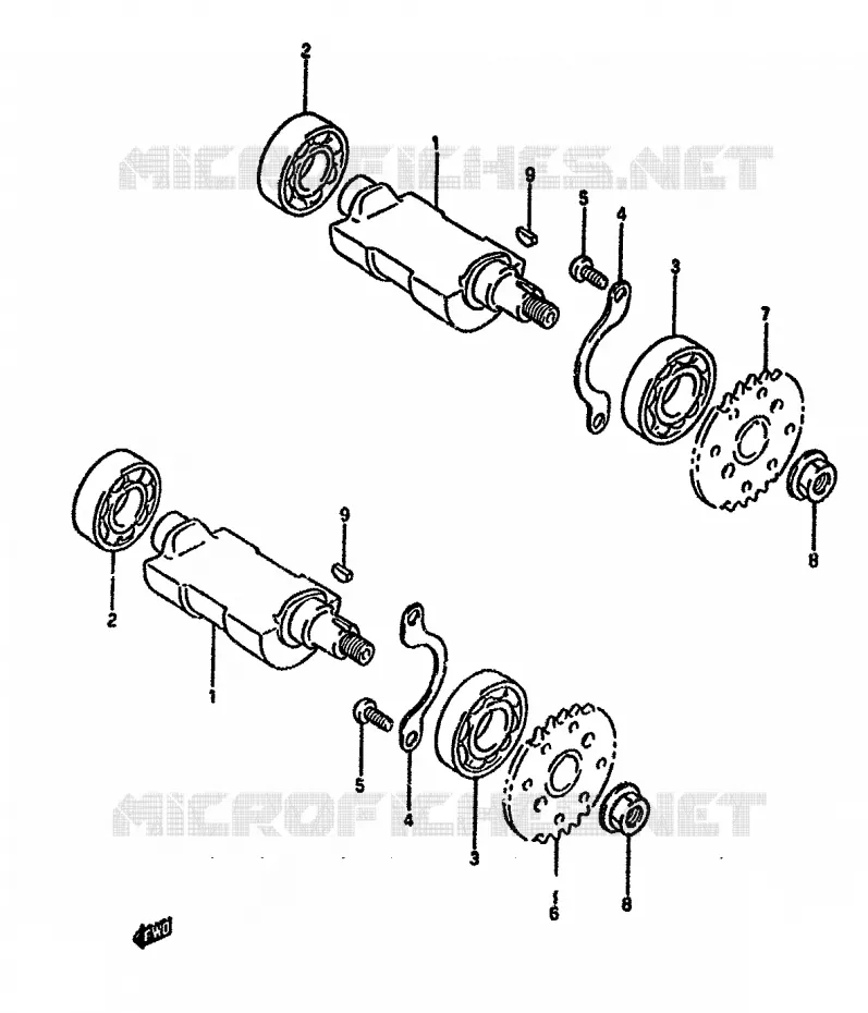CRANK BALANCER (MODELE N) Suzuki MOTO 650 DR 1993  DR650RP(N/P/R)