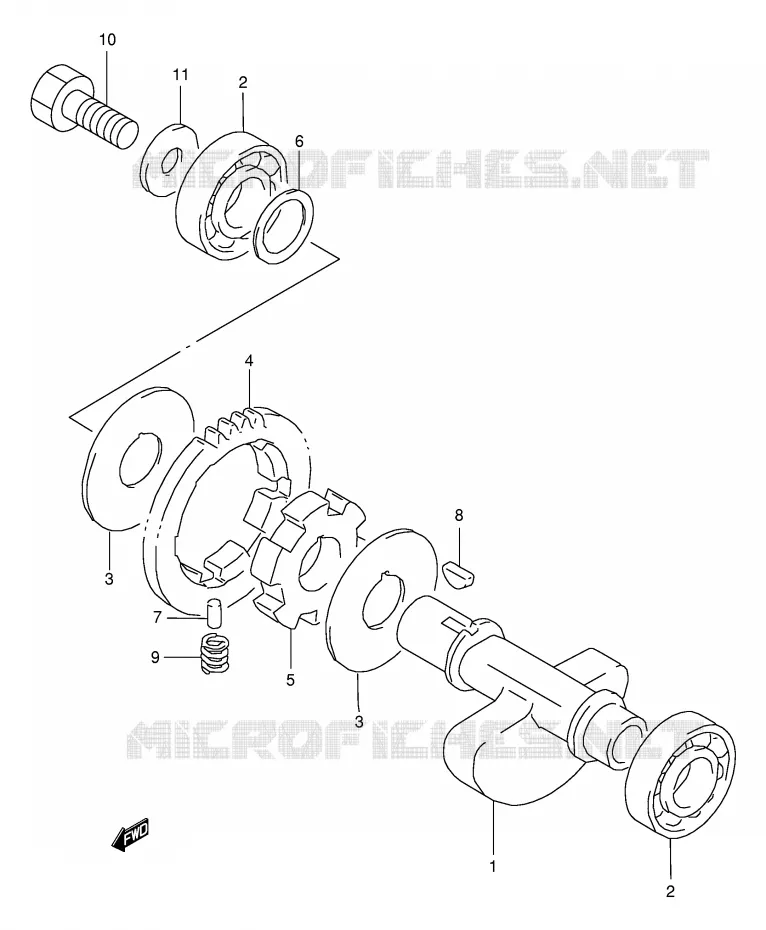 CRANK BALANCER Suzuki MOTO 350 DR 1994  DR350SER(E2)