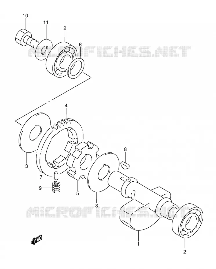 CRANK BALANCER Suzuki MOTO 350 DR 1995  DR350S(E3)