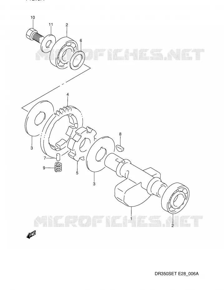 CRANK BALANCER Suzuki MOTO 350 DR 1995  DR350SES(E28)