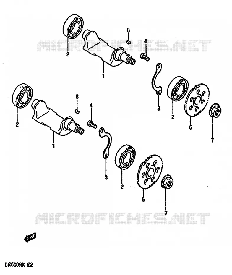 CRANK BALANCER Suzuki MOTO 600 DR 1986  DR600RG(E2)
