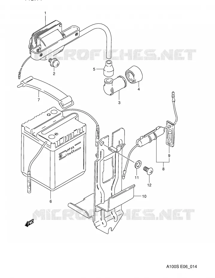 ELEKTRISCH (MODELE R) Suzuki MOTO 100 A100 1995  A100S(E6)