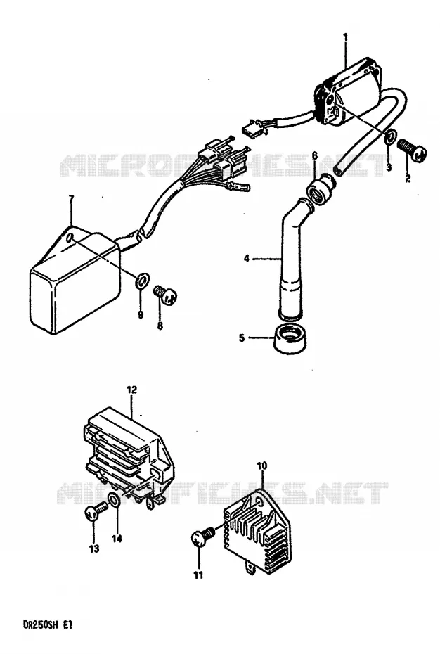 ELEKTRISCH Suzuki MOTO 250 DR 1984  DR250SE(E/F/G/H)