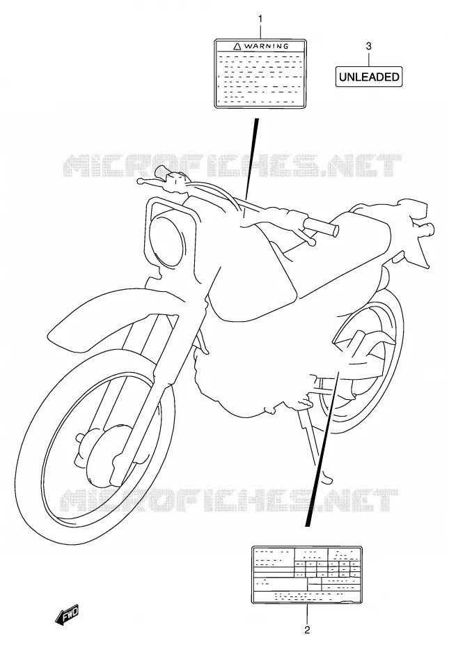 ETIKET Suzuki MOTO 125 DR 2002  DR125SEK2(E2)