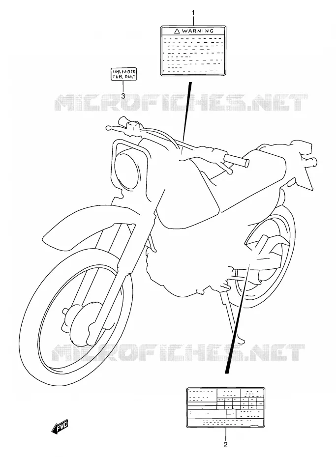 ETIKET Suzuki MOTO 200 DR 2005  DR200SEK5(E24)