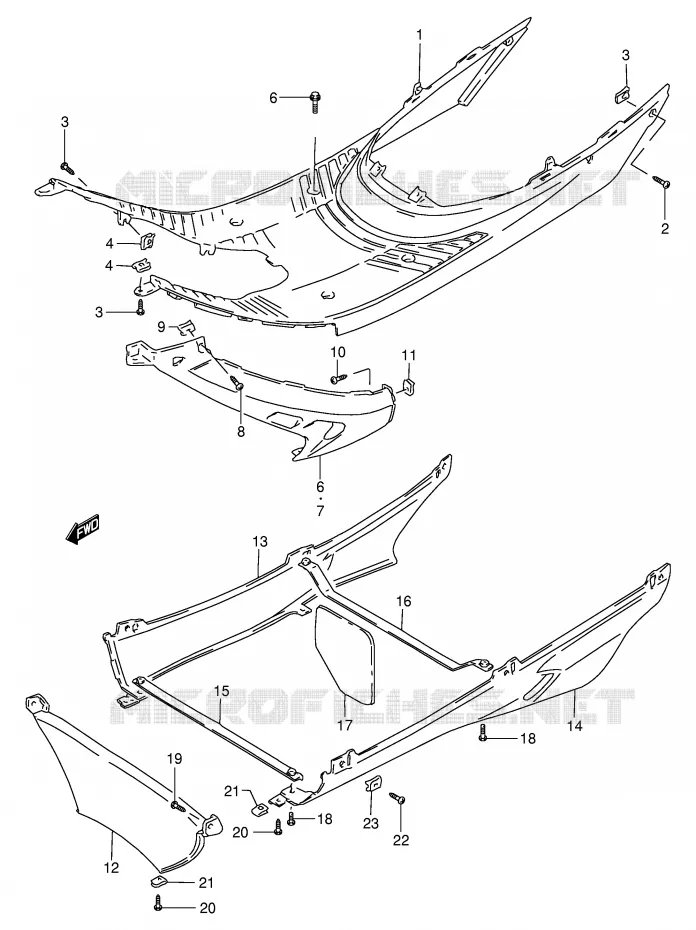 FOOTREST (AE50RP/RR/RS/RT/RV) Suzuki SCOOTER 50 AE 1993  AE50RP(E28)