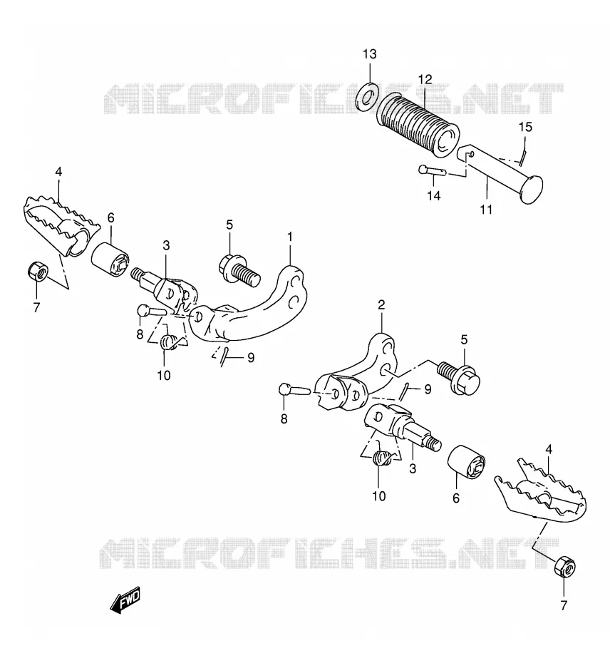 FOOTREST Suzuki MOTO 125 DR 1999  DR125SEUX(E4)