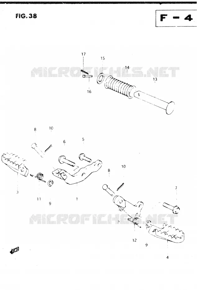 FOOTREST Suzuki MOTO 250 DR 1982  DR250SZ/D(E1)